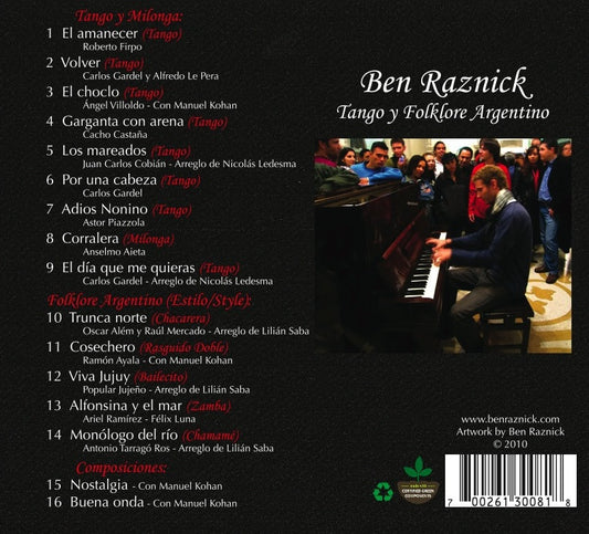 Tango y Folklore Argentino CD